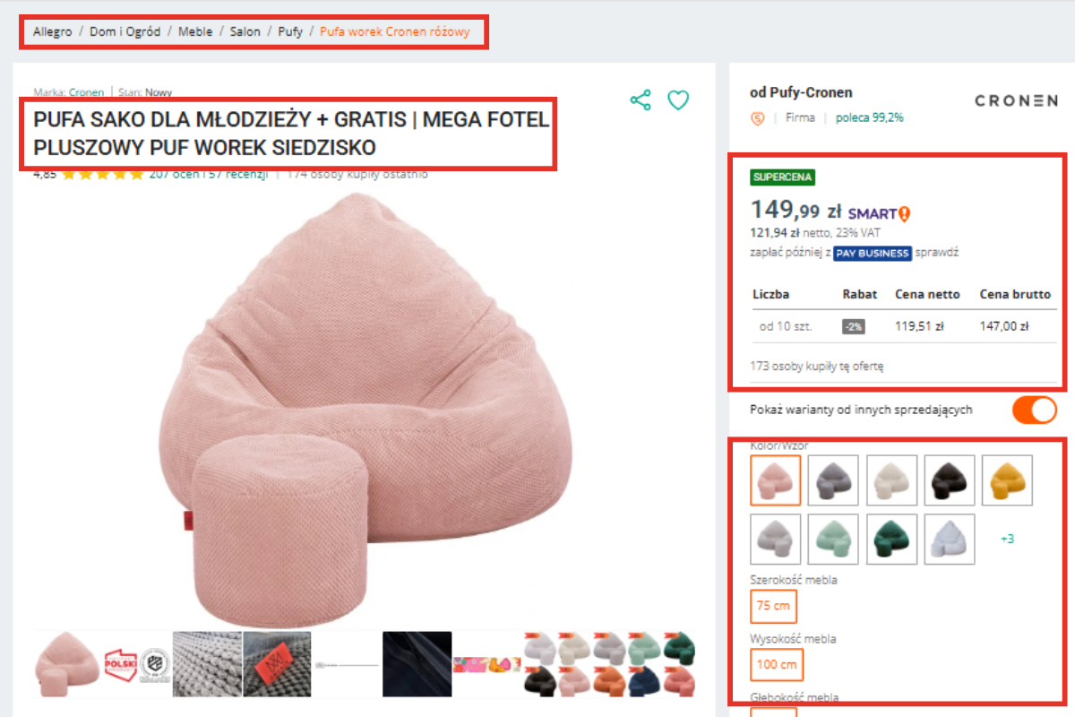 Analiza ofert konkurencji w podglądzie oferty