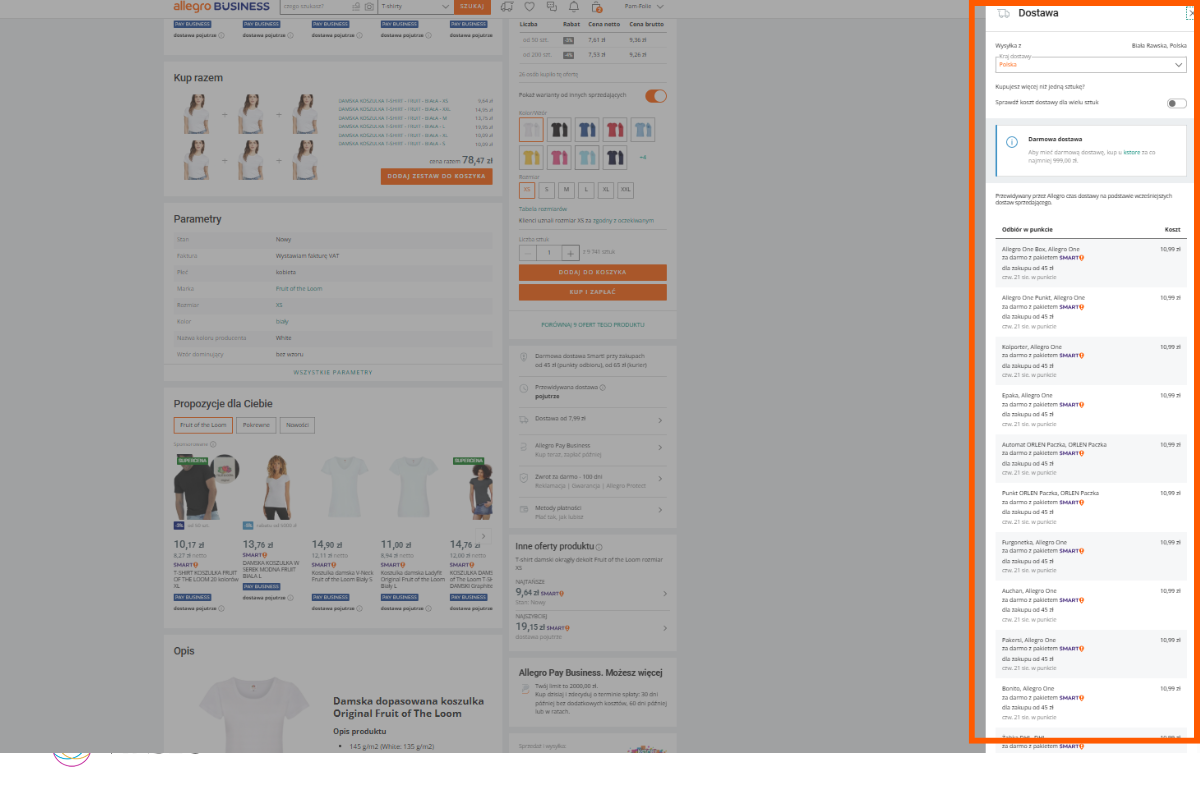 dostawa Allegro- optymalizacja oferty Allegro