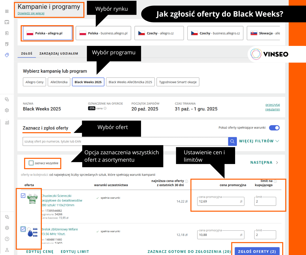 Jak zgłosić oferty do Black Weeks