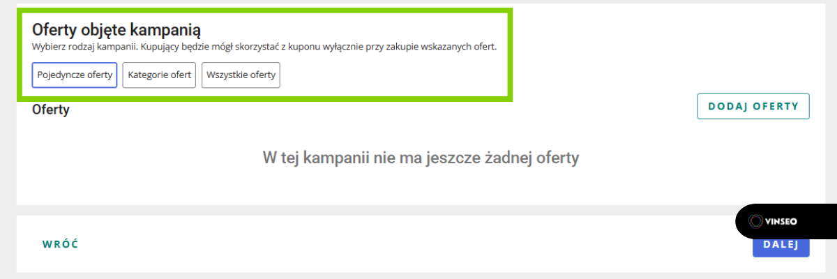 Oferty z kuponami rabatowymi