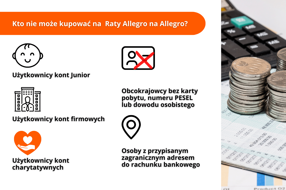 Kto nie może kupować na Raty Allegro na Allegro