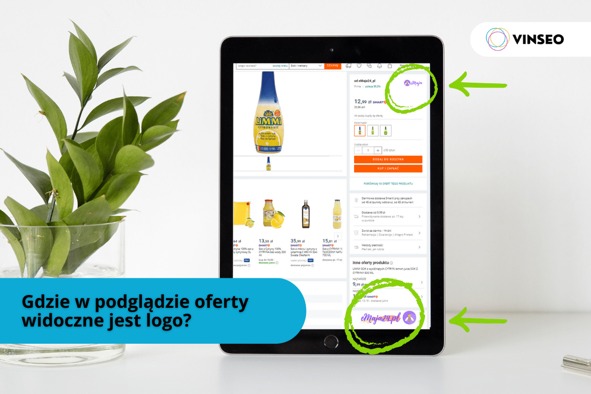 logo na Allegro w podglądzie oferty