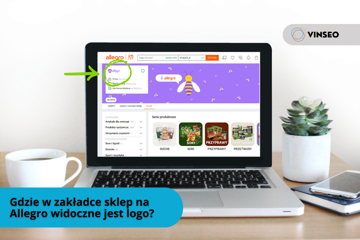 logo na Allegro w zakładce sklep