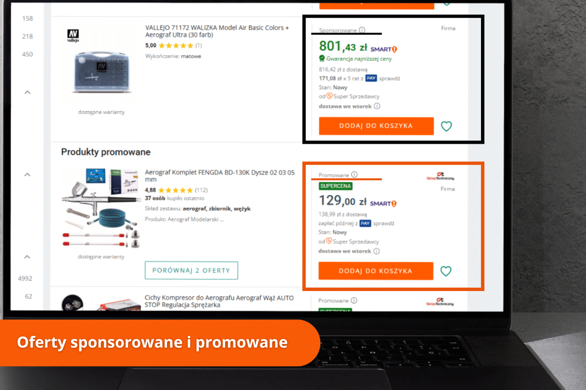 oferty sponsorowane i promowane Allegro