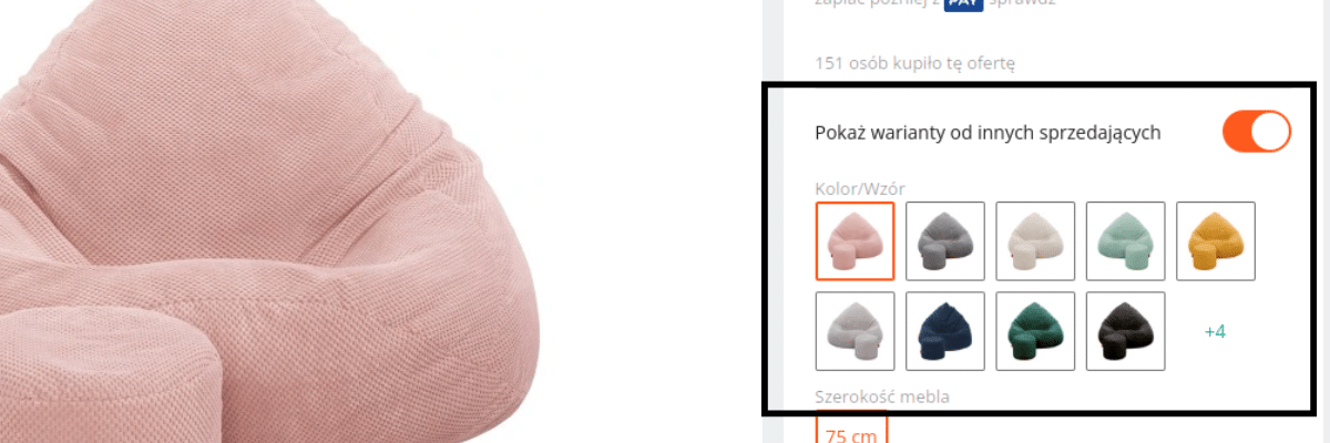 oferty wielowariantowe Allegro