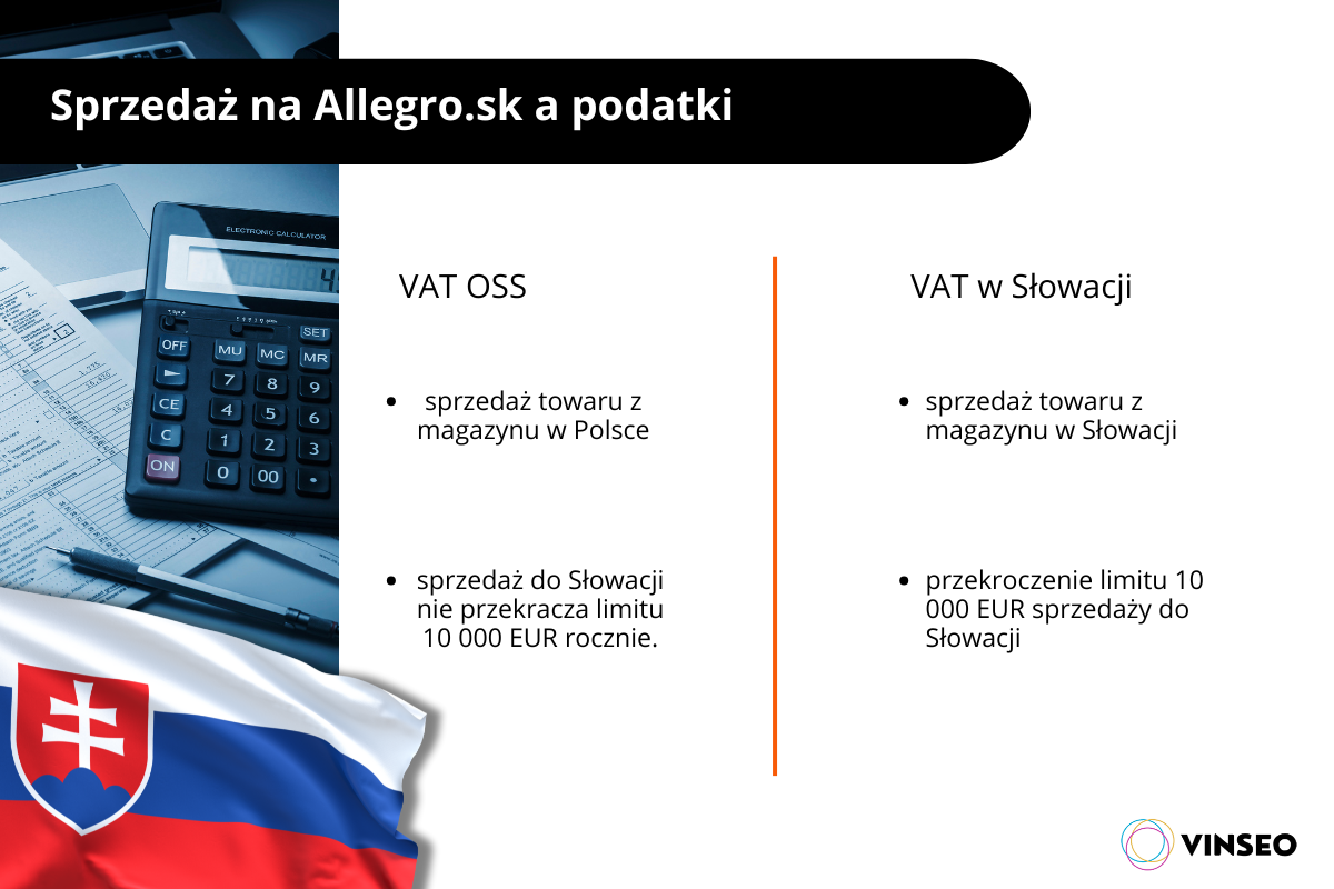 Sprzedaż na Allegro.sk a podatki
