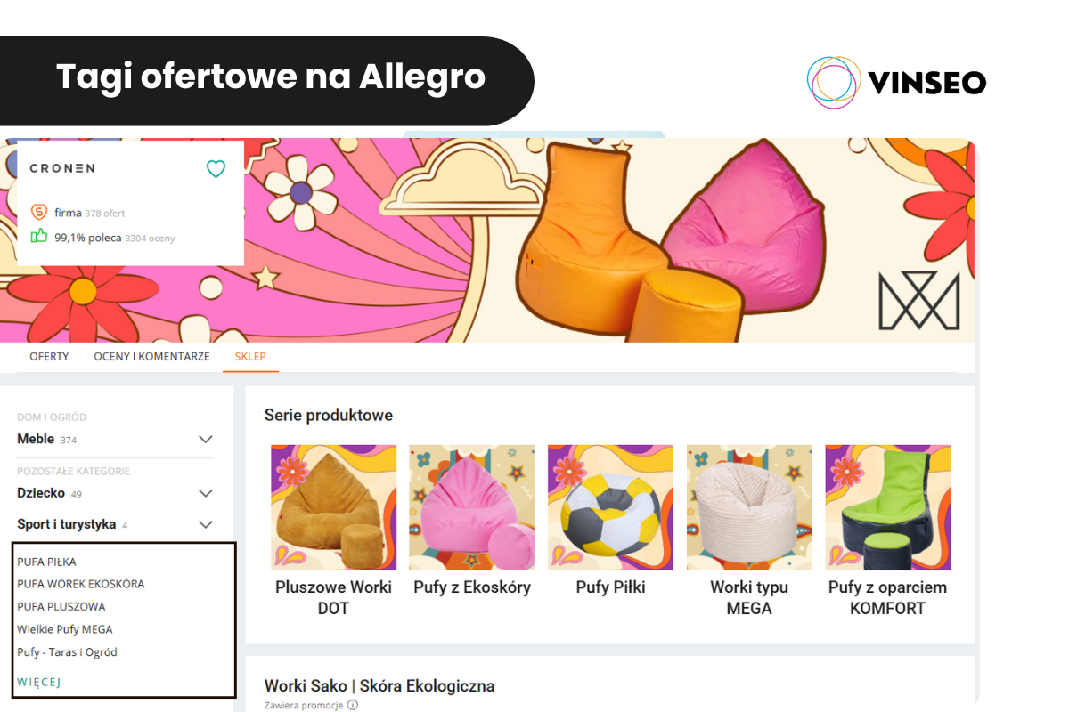 Tagi ofertowe na Allegro