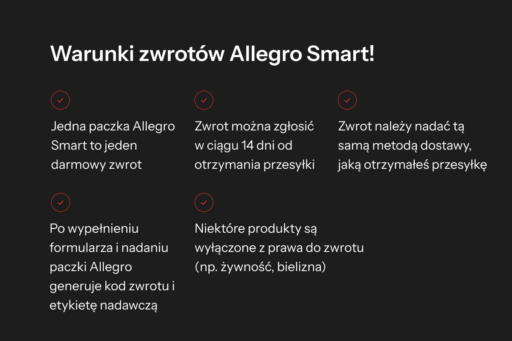 Warunki zwrotów Allegro Smart!