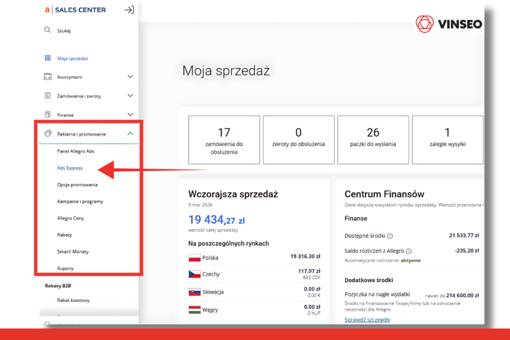 kampania reklamowa Allegro Ads Express