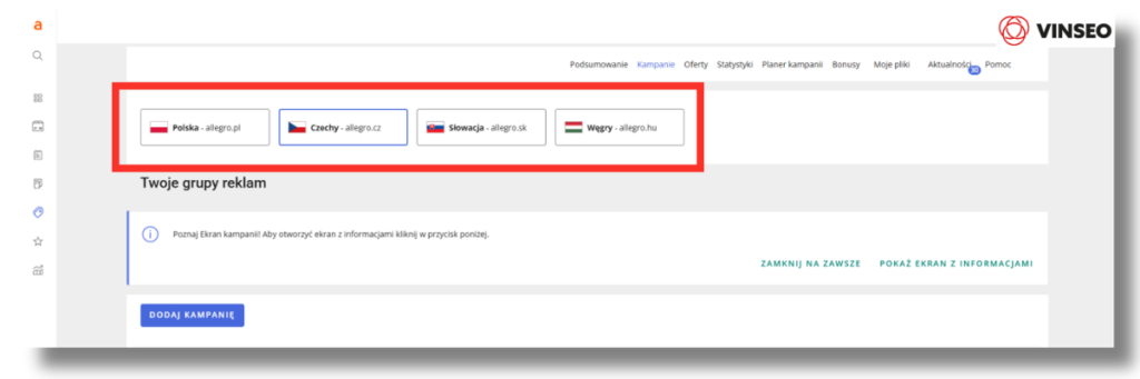 kampania reklamowa na Allegro rynek czeski