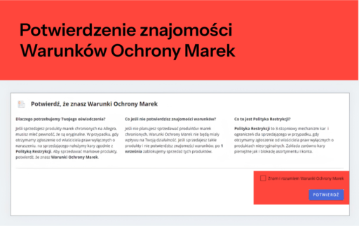 Potwierdzenie znajomosci Warunków Ochrony Marek