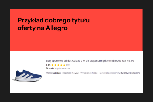 Przykład dobrego tytułu oferty na Allegro