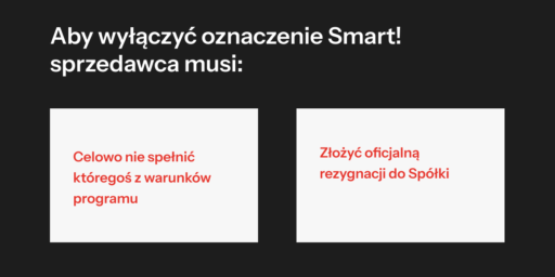 Aby wyłączyć oznaczenie Smart! sprzedawca musi: