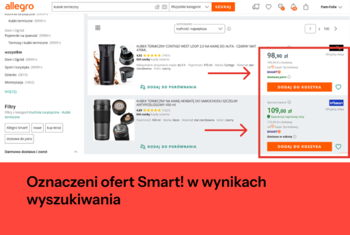 Oznaczenie ofert w wynikach wyszykiwania - widok na komputerach (2)